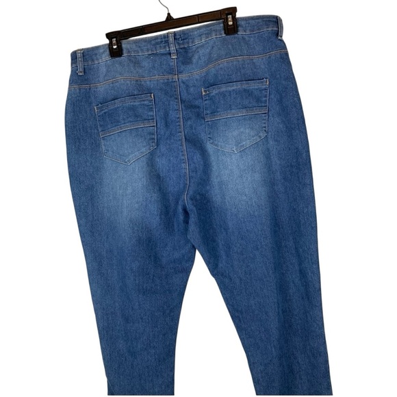 Boohoo NWT Blue Mid-Rise Skinny Jeans size 16 - Picture 3 of 8